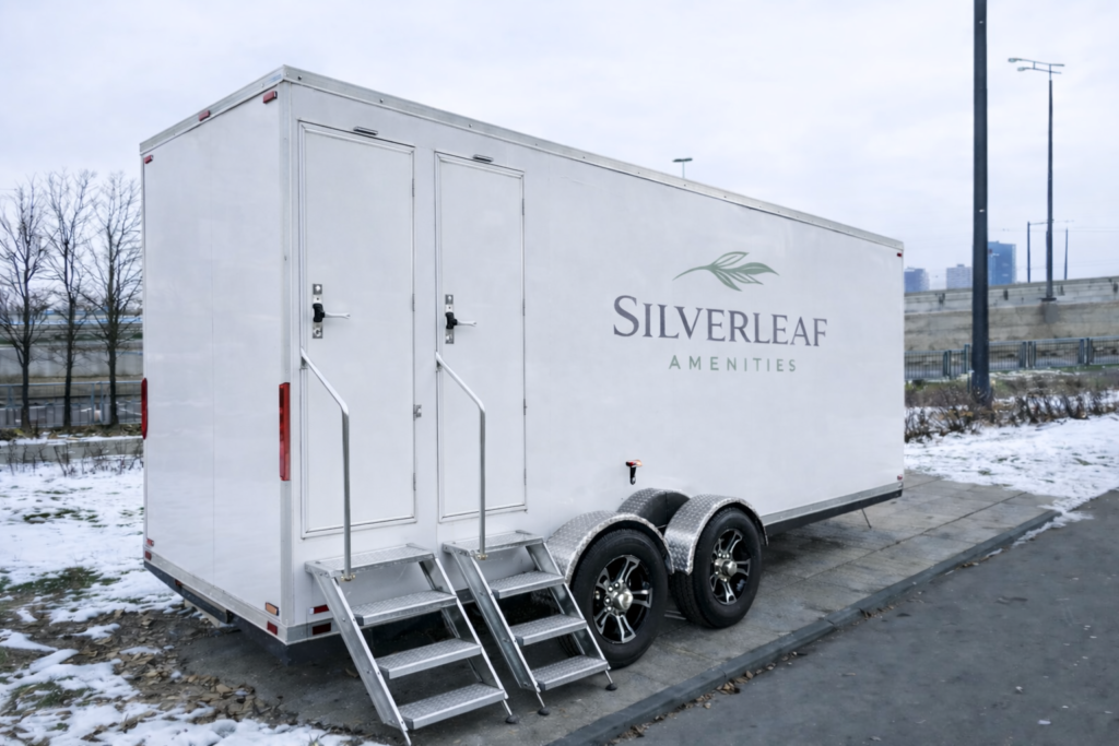Luxury portable restroom trailer